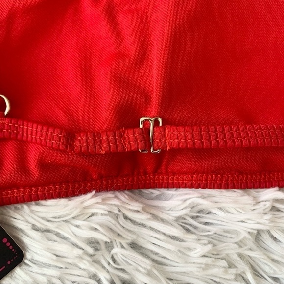 NWT SHEKINI Red Ribbed Halter Cheeky Bikini - Picture 10 of 12